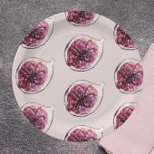 Assiettes En Carton Beauté moderne Pastel Purple Figs Motif