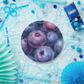 Assiettes En Carton Beaux bleuets | Peinture de fruits (Fête)