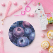 Assiettes En Carton Beaux bleuets | Peinture de fruits (Fête)