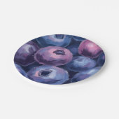 Assiettes En Carton Beaux bleuets | Peinture de fruits (Angle)