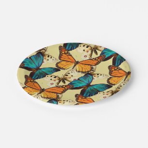 Assiettes En Carton Beaux papillons