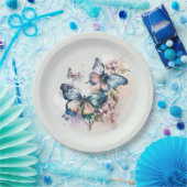 Assiettes En Carton Beaux papillons et fleurs Whimsical (Fête)