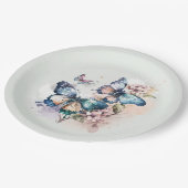 Assiettes En Carton Beaux papillons et fleurs Whimsical (Angle)