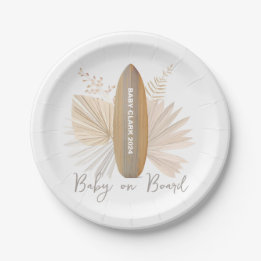 Assiettes En Carton Bébé à bord Neutre sur le genre