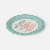 Assiettes En Carton Bébé à bord Surfboard Beach Baby shower Papier Pl (Angle)