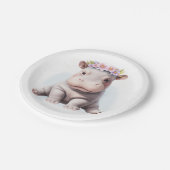 Assiettes En Carton Bébé adorable Hippopotamus (Angle)