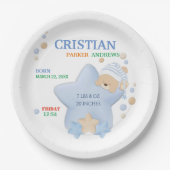 Assiettes En Carton Bébé Bébé Bébé Bébé Stats de naissance Papier à co (Devant)