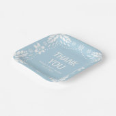 Assiettes En Carton Bébé bleu papel picado Merci Bébé fille douche (Angulaire)