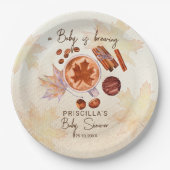 Assiettes En Carton Bébé brasse automne baby shower (Devant)