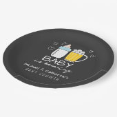 Assiettes En Carton Bébé Brûle Bouteille Bière Baby shower en verre (Angle)