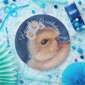 Assiettes En Carton Bébé Canard Joyeux anniversaire (Fête)