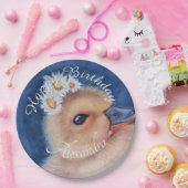 Assiettes En Carton Bébé Canard Joyeux anniversaire (Fête)