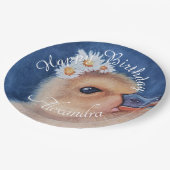 Assiettes En Carton Bébé Canard Joyeux anniversaire (Angle)