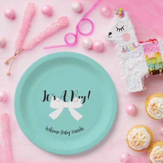 Assiettes En Carton BÉBÉ C'Est Un Garçon ! Douche bleue (Fête)