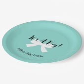 Assiettes En Carton BÉBÉ C'Est Un Garçon ! Douche bleue (Angle)