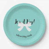 Assiettes En Carton BÉBÉ C'Est Un Garçon ! Douche bleue (Devant)