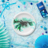 Assiettes En Carton Bébé dauphin (Fête)