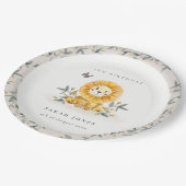Assiettes En Carton Bébé de bois mignon Foliage de Lion N'importe quel (Angle)