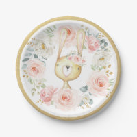 Bébé de lapin de Lapin de Bois à la floraison rose
