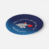 Assiettes En Carton Bébé de Noël adorable Eléphant (Angle)