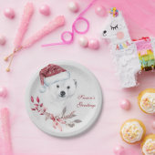 Assiettes En Carton Bébé de Noël mignon Ours polaire (Fête)