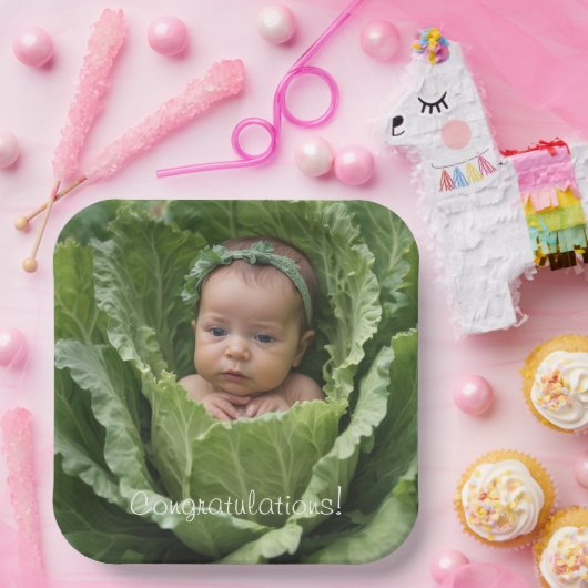 Assiettes En Carton Bébé de patchs de chou (Fête)