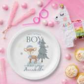 Assiettes En Carton Bébé d'hiver mignon cerf garçon Fawn (Fête)