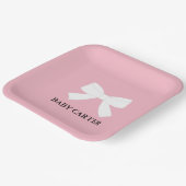 Assiettes En Carton BÉBÉ Douche rose Sprinké Plaques papier (Angulaire)