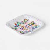 Assiettes En Carton Bébé Dragon Plaques papier fête d'anniversaire (Angulaire)