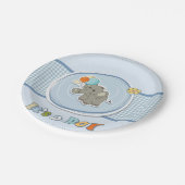 Assiettes En Carton Bébé Eléphant mignon Faire-part (Angle)