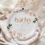 Assiettes En Carton Bébé en baby shower fleuri<br><div class="desc">Bébé en fleur floral baby shower tôles en papier. Des éléments correspondants sont disponibles.</div>