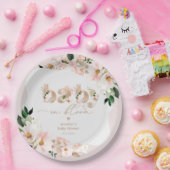 Assiettes En Carton Bébé en baby shower fleuri (Fête)
