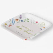 Assiettes En Carton Bébé en fleur Arc Fleur sauvage (Angulaire)