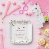 Assiettes En Carton Bébé en Fleur de cerisier (Fête)