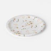 Assiettes En Carton Bébé en Fleur Fleur sauvage Baby shower boho éléga (Angle)