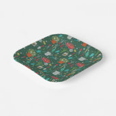 Assiettes En Carton Bébé En Fleur Grossissant Baby shower Vert De Fami (Angulaire)