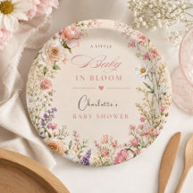Bébé en fleurs Baby Shower aquarelle