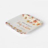 Assiettes En Carton Bébé floral en fleur Baby shower Plaques en papier (Angulaire)