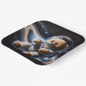 Assiettes En Carton Bébé Garçon Astronaut Teddy Bear (Angulaire)