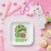 Assiettes En Carton bébé godzilla (Fête)