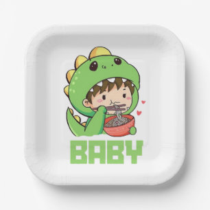 Assiettes En Carton bébé godzilla