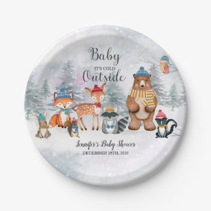 Assiettes En Carton Bébé Il fait froid à l'extérieur du Baby showe