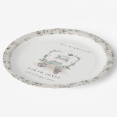 Assiettes En Carton Bébé jaune mignon Hippo Foliage N'importe quel âge (Angle)