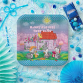 Assiettes En Carton Bébé lapin petit (Fête)