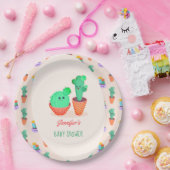 Assiettes En Carton Bébé mignet Cactus et Baby shower maman (Fête)