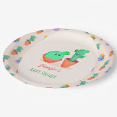 Assiettes En Carton Bébé mignet Cactus et Baby shower maman (Angle)