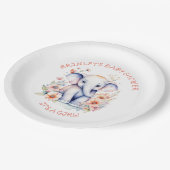 Assiettes En Carton Bébé mignon Baby shower de fille d'éléphant (Angle)