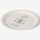 Assiettes En Carton Bébé mignon Boho fille Baby shower vêtements (Angle)