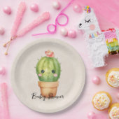 Assiettes En Carton Bébé mignon Cactus Baby shower Succulent (Fête)
