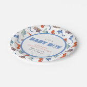 Assiettes En Carton Bébé mignon Dinosaur Motif Imprimer (Angle)